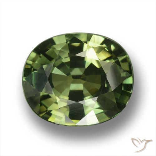 4.54ct 자연스러운 미디엄-다크 그린 사파이어, 타원형, VVS-VS