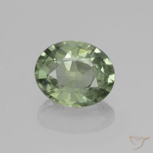 0.81ct 자연스러운 포레스트 그린 사파이어, 타원형, VVS-VS