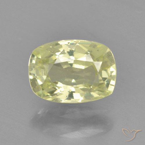 1.06ct 자연스러운 담황색 사파이어, 방석, VVS-VS