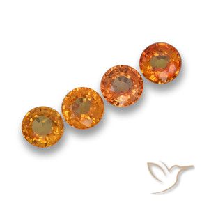 2.35캐럿 천연 밝은 주황색 사파이어 보석, 둥근, VVS-VS