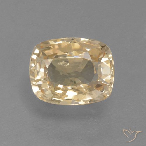 1.09ct 자연스러운 크림 사파이어, 방석, VS