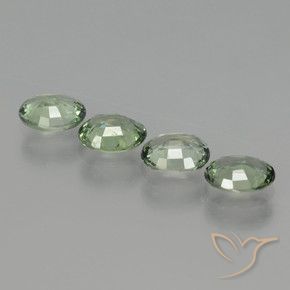 2.89캐럿 천연 Medium Light Green 사파이어 보석, 타원형, VVS-VS
