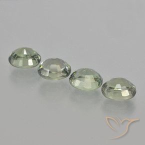 3.85캐럿 천연 연한 초록색 사파이어 보석, 타원형, VVS-VS