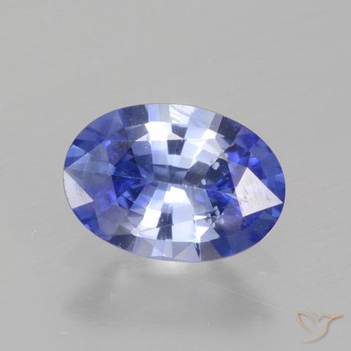 0.75ct 자연스러운 파스텔 블루 사파이어, 타원형, VVS-VS