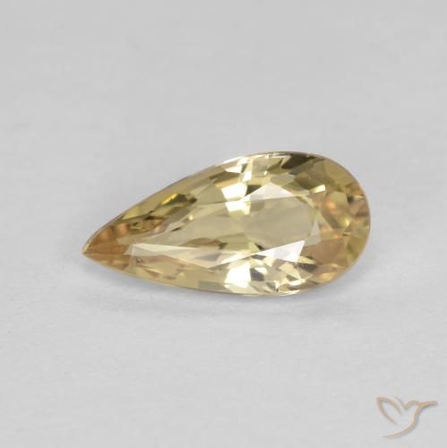 0.54ct 자연스러운 크림 사파이어, 배 모양, VVS