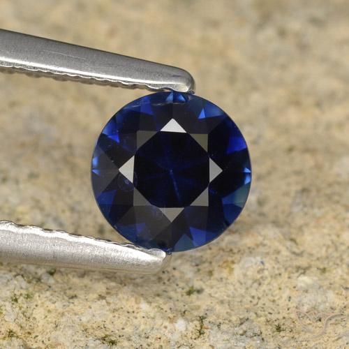 0.57ct 자연스러운 트와일라잇 블루 사파이어, 둥근, VVS-VS