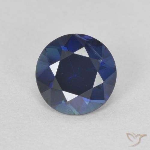 0.51ct 자연스러운 트와일라잇 블루 사파이어, 둥근, VVS-VS