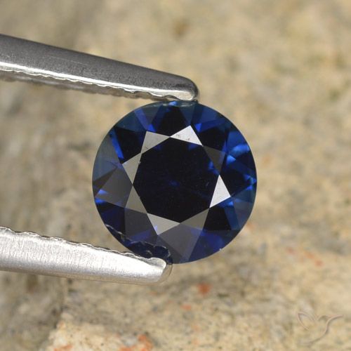 0.57ct 자연스러운 트와일라잇 블루 사파이어, 둥근, VVS-VS