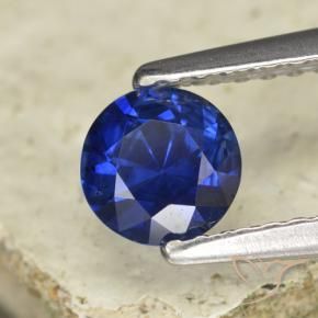 0.57캐럿 천연 트와일라잇 블루 사파이어, 둥근, VVS-VS