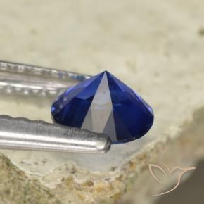 0.57캐럿 천연 트와일라잇 블루 사파이어, 둥근, VVS-VS