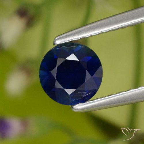 0.77ct 자연스러운 트와일라잇 블루 사파이어, 둥근, VVS-VS