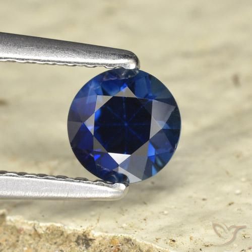 0.58ct 자연스러운 트와일라잇 블루 사파이어, 둥근, VVS-VS