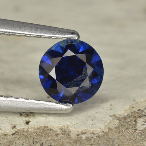 0.67ct 자연스러운 트와일라잇 블루 사파이어, 둥근, VS