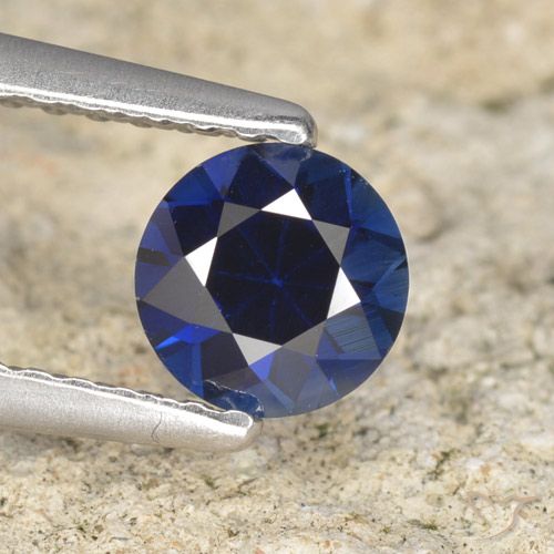 0.66ct 자연스러운 트와일라잇 블루 사파이어, 둥근, VVS