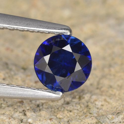 0.50ct 자연스러운 트와일라잇 블루 사파이어, 둥근, VVS-VS
