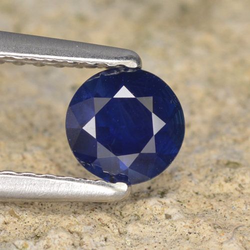 0.59ct 자연스러운 트와일라잇 블루 사파이어, 둥근, VVS-VS