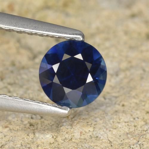 0.64ct 자연스러운 트와일라잇 블루 사파이어, 둥근, VVS