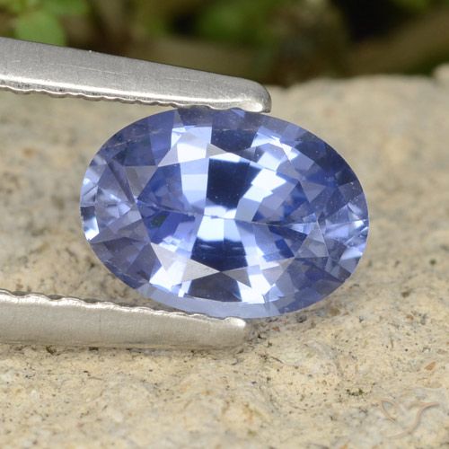 0.85ct 자연스러운 일렉트릭 퍼플 블루 사파이어, 타원형, VVS
