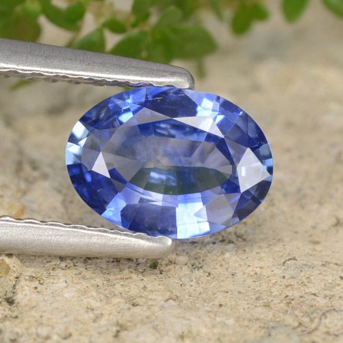 0.83ct 자연스러운 파란색 사파이어, 타원형, VVS-VS