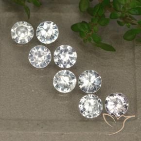 2.79캐럿 천연 하얀색 사파이어 보석, 둥근, VS