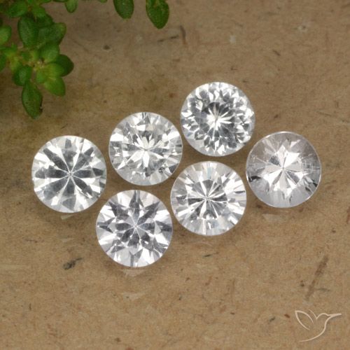 2.52캐럿 천연 클리어 화이트 사파이어 보석, 둥근, VS