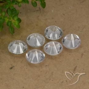 2.52캐럿 천연 클리어 화이트 사파이어 보석, 둥근, VS