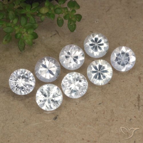 3.22캐럿 천연 하얀색 사파이어 보석, 둥근, VS