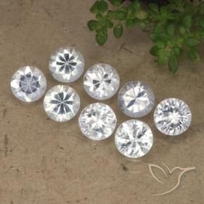 3.22캐럿 천연 하얀색 사파이어 보석, 둥근, VS