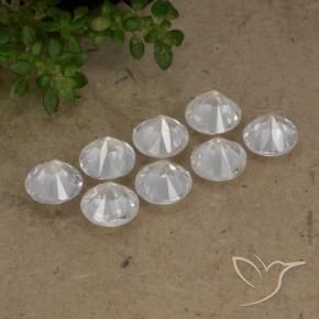 3.22캐럿 천연 하얀색 사파이어 보석, 둥근, VS