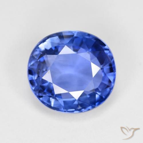 4.19ct 자연스러운 미디엄 다크 블루 사파이어, 타원형, VVS-VS