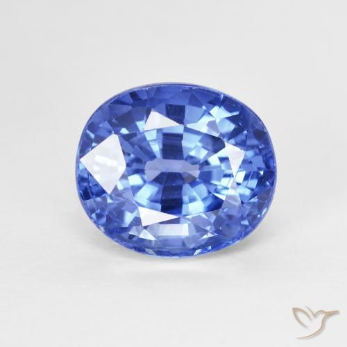 4.07ct 자연스러운 미디엄 네이비 블루 사파이어, 타원형, VVS-VS