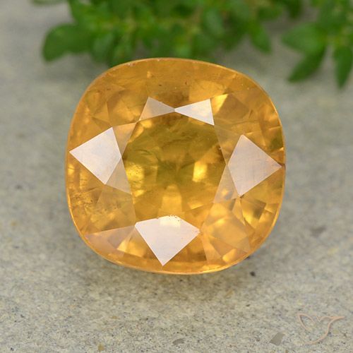 7.15ct 자연스러운 미디엄 오렌지 사파이어, 방석, VS-SI