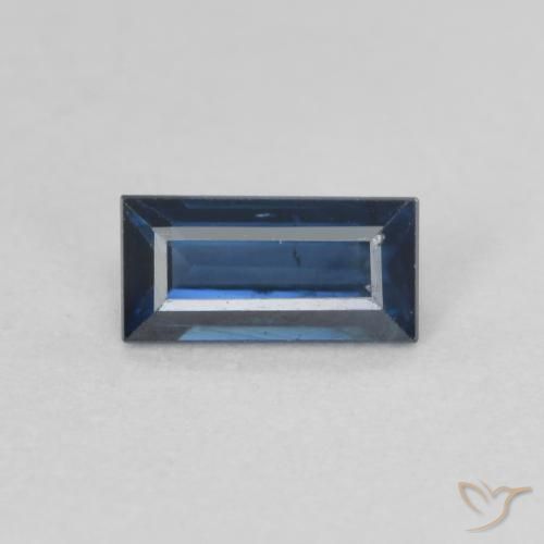 0.50ct 자연스러운 트와일라잇 블루 사파이어, 바게트, VS-SI