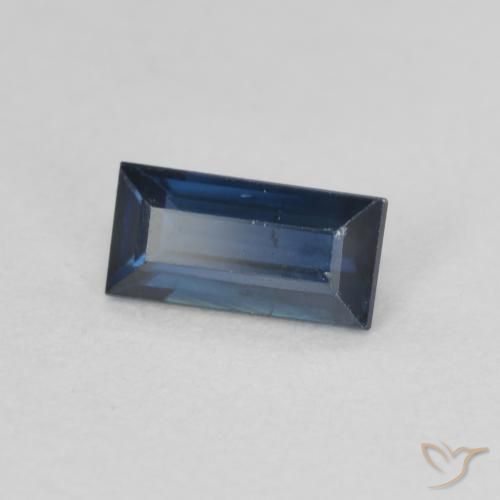 0.50캐럿 천연 트와일라잇 블루 사파이어, 바게트, VS-SI