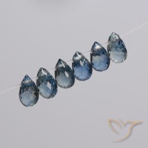 2.34캐럿 천연 네이비 블루 사파이어 보석, 브리올레트, VS