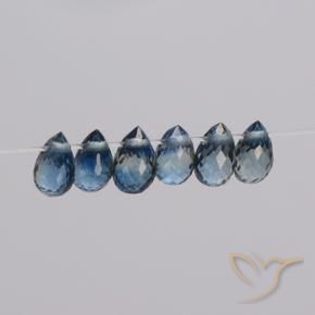 1.95캐럿 천연 네이비 블루 사파이어 보석, 브리올레트, VS