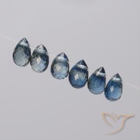 1.95캐럿 천연 네이비 블루 사파이어 보석, 브리올레트, VS