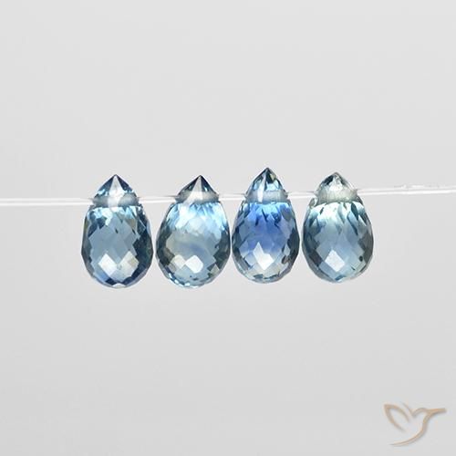 1.96캐럿 천연 파란색 사파이어 보석, 브리올레트, VS