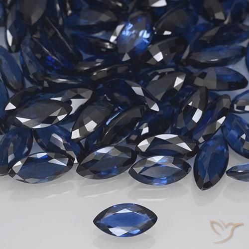 0.48ct 자연스러운 딥 네이비 블루 사파이어, 보석, VVS-VS