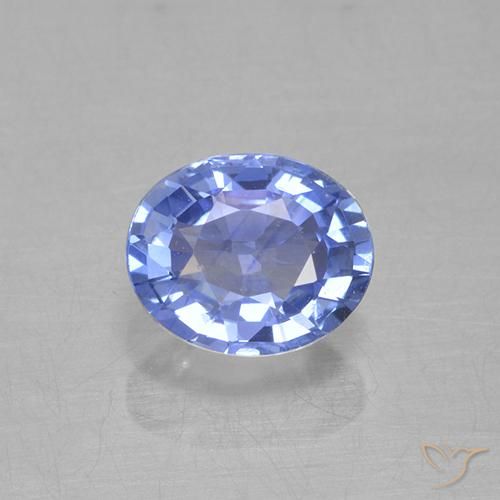 0.63ct 자연스러운 파스텔 블루 사파이어, 타원형, VVS-VS