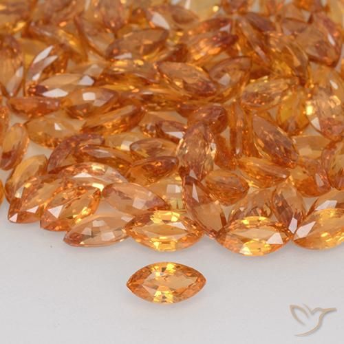 0.20ct 자연스러운 타이거 오렌지 사파이어, 보석, VVS-VS