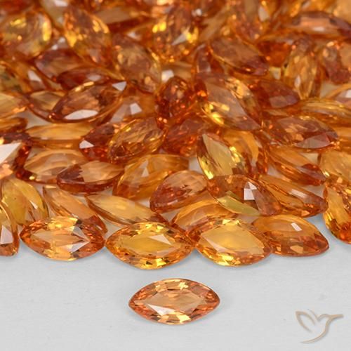 0.19ct 자연스러운 밝은 주황색 사파이어, 보석, VVS-VS