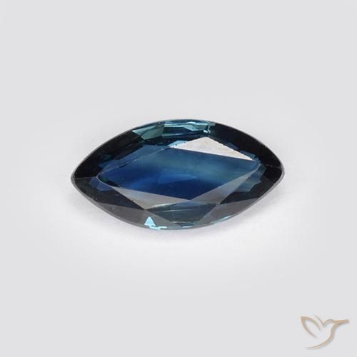 0.77ct 자연스러운 딥 네이비 블루 사파이어, 보석, VS