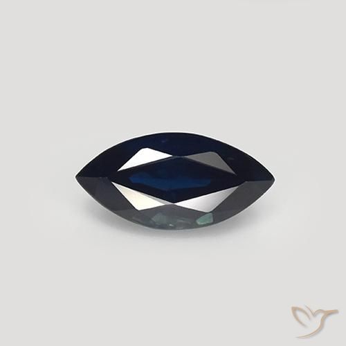 1.07ct 자연스러운 거무스름한 파란색 사파이어, 보석, VVS-VS