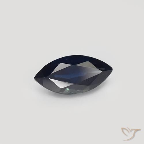 1.07캐럿 천연 거무스름한 파란색 사파이어, 보석, VVS-VS
