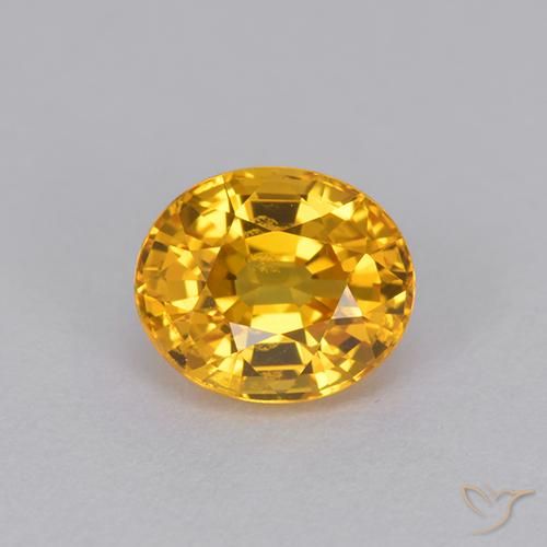 1.22ct 자연스러운 다크 골든 사파이어, 타원형, VVS