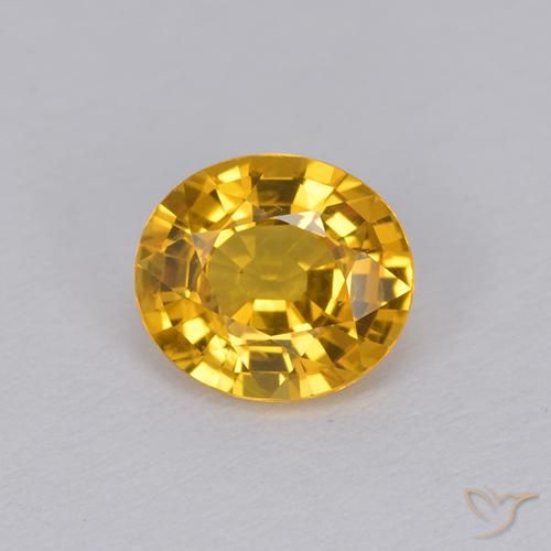 1.05ct 자연스러운 다크 골든 사파이어, 타원형, VVS-VS