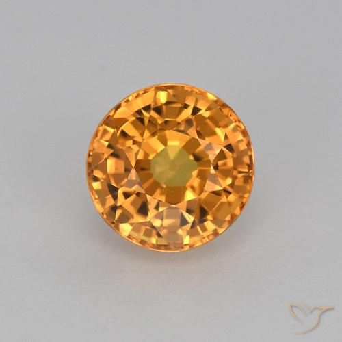 1.17ct 자연스러운 금 사파이어, 둥근, VVS