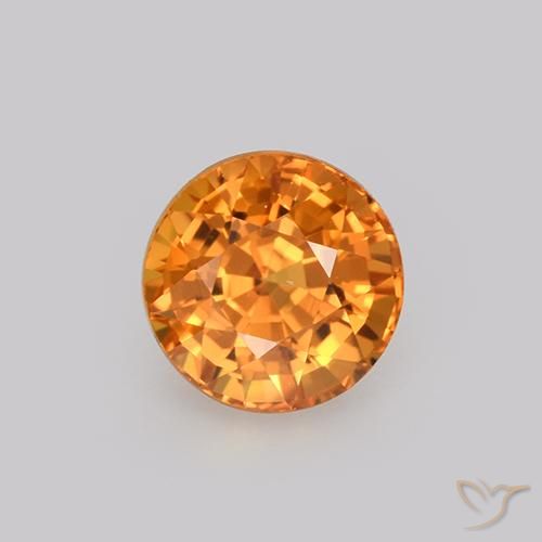 1.13ct 자연스러운 다크 오렌지 사파이어, 둥근, VVS-VS