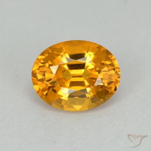 1.15ct 자연스러운 다크 골든 사파이어, 타원형, VVS